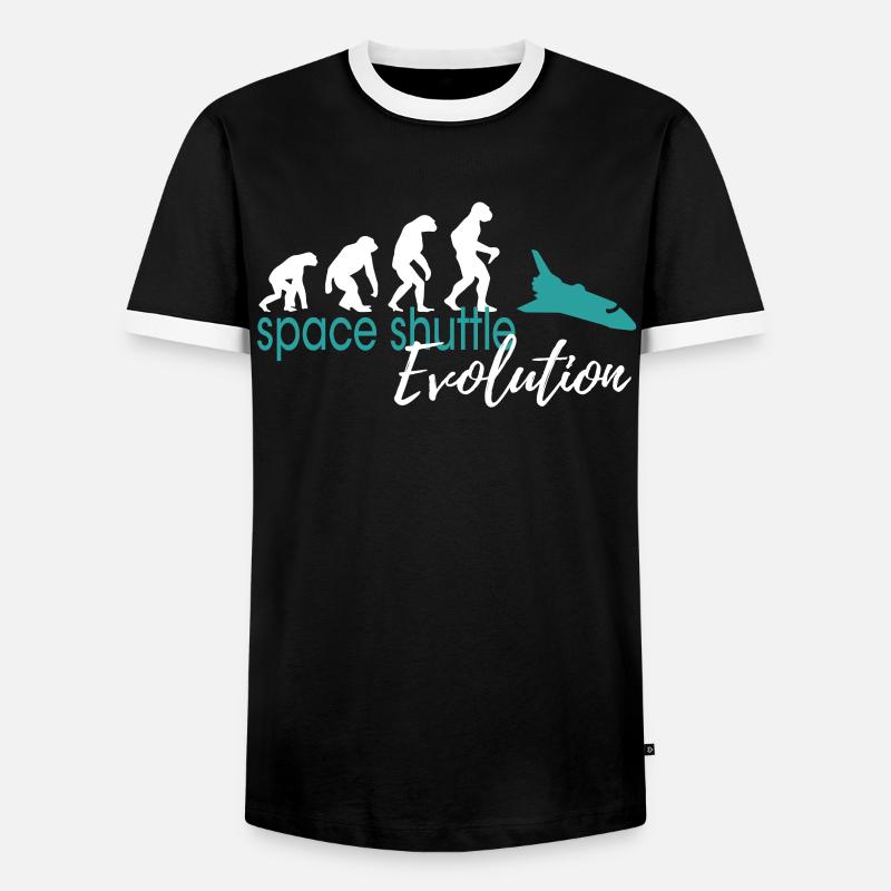 Space Shuttle Evolution - Men's Ringer Shirt - black/white