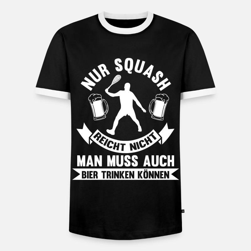 Bier Squash - Männer Kontrast-T-Shirt - Schwarz/Weiß