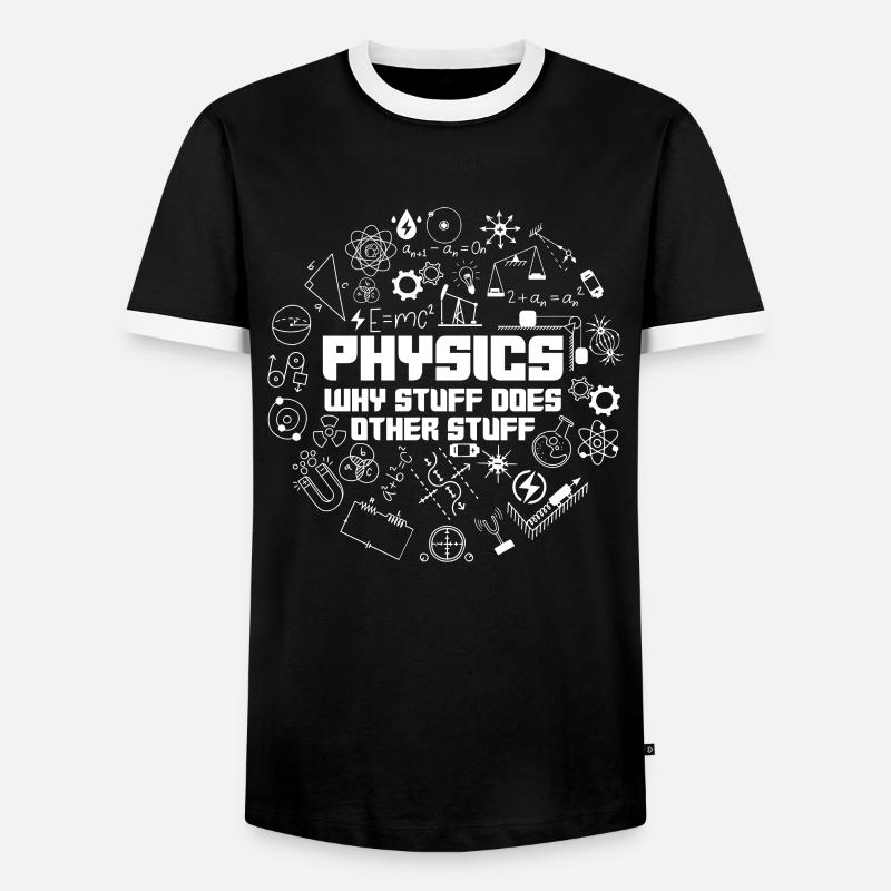 Physics Physicist - Men's Ringer Shirt - black/white