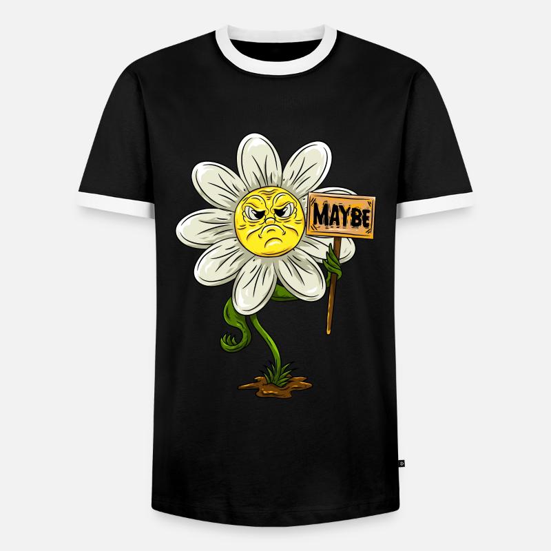 Daisy - Men's Ringer Shirt - black/white