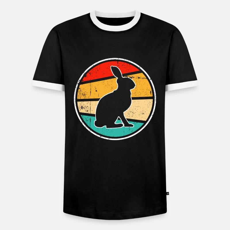 Rabbit Retro - Men's Ringer Shirt - black/white