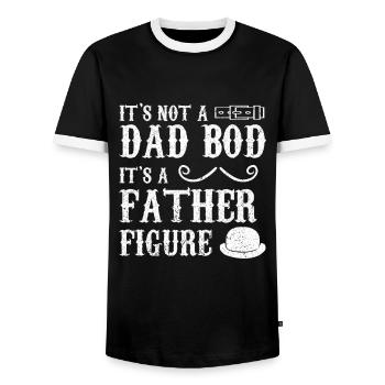 Vatertag Vater Papa Dad Daddy Vatertaggeschenk - Männer Kontrast-T-Shirt - Schwarz/Weiß - Vorne - AI Model Female 172 light (172cm) & AI Model Male 178 light (178cm)