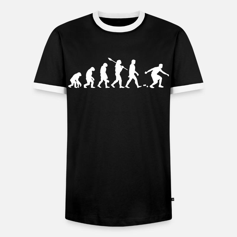 Évolution de la boule - T-shirt contrasté Homme - noir/blanc