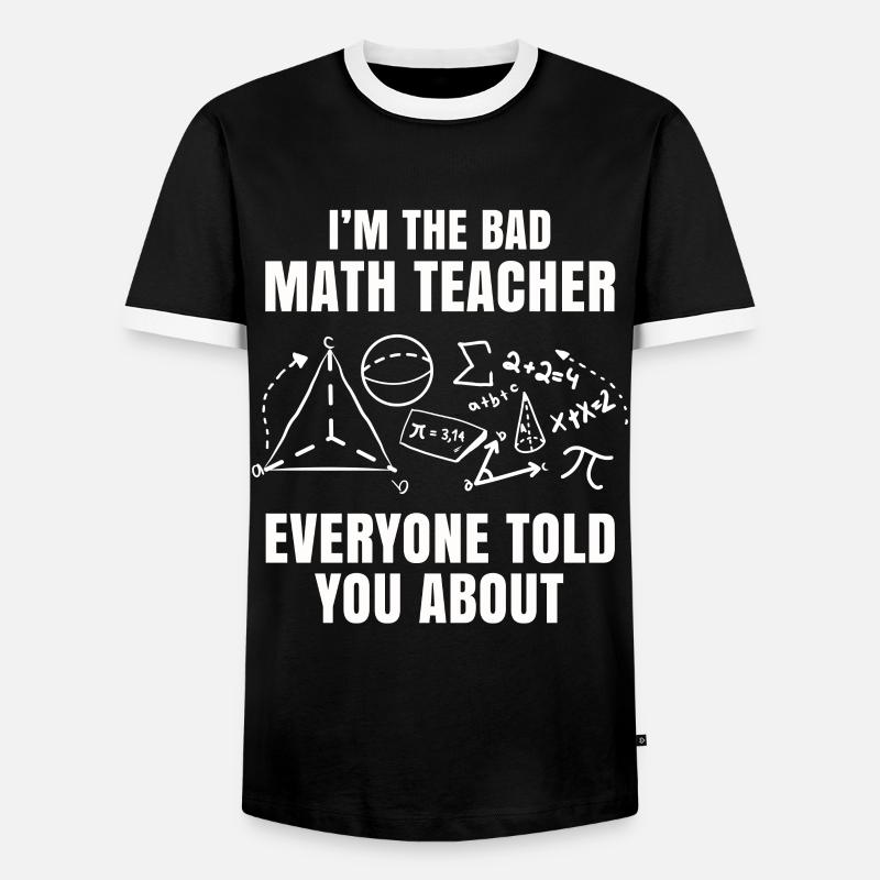 Mathe - Männer Kontrast-T-Shirt - Schwarz/Weiß