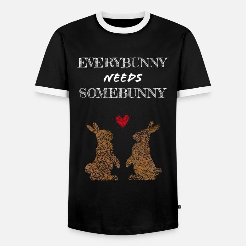 Rabbit Rabbit Rabbit Carnickel - Men's Ringer Shirt - black/white