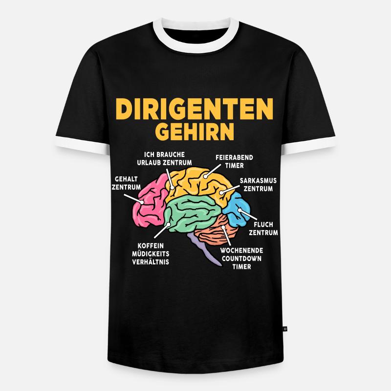 Dirigenten - Männer Kontrast-T-Shirt - Schwarz/Weiß