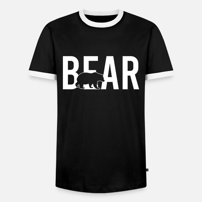 Bear bear - Men's Ringer Shirt - black/white