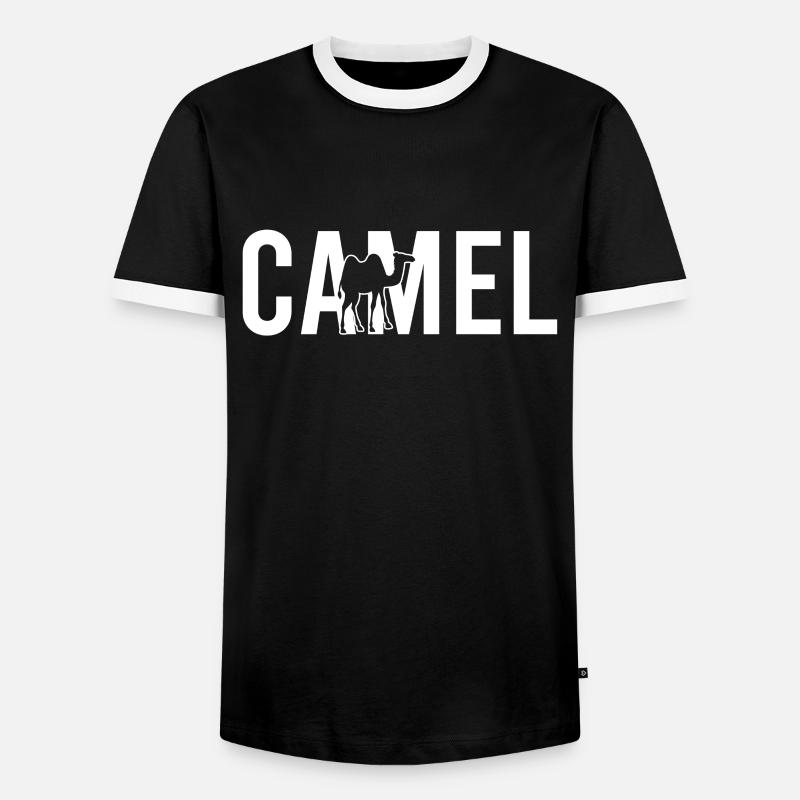 Kamel camel - Männer Kontrast-T-Shirt - Schwarz/Weiß