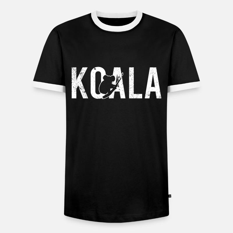 Koala - Männer Kontrast-T-Shirt - Schwarz/Weiß