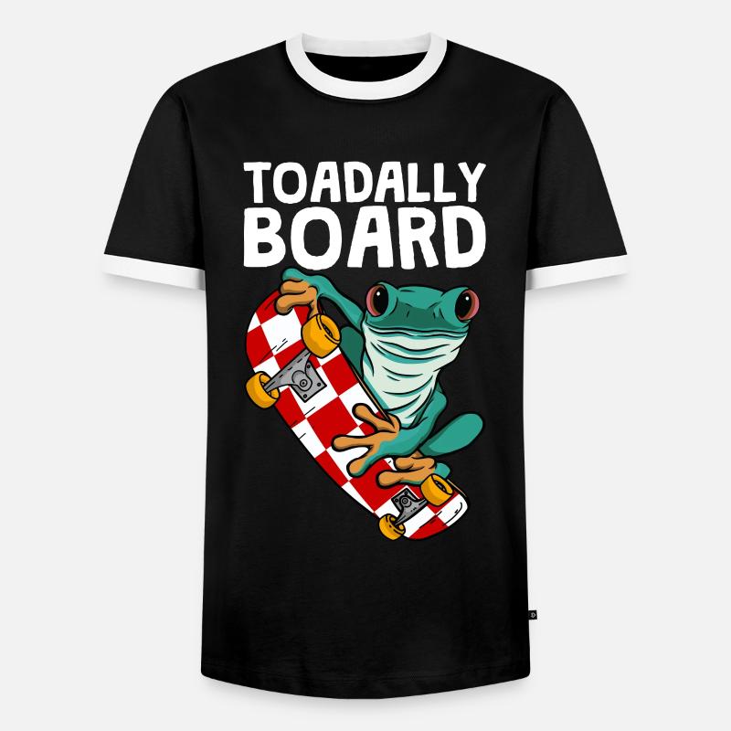 Frosch Skateboarding Skateboard Toadally Board - Männer Kontrast-T-Shirt - Schwarz/Weiß