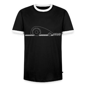 Robotic Lawn mower Robotic Lawn mower - Men's Ringer Shirt - black/white - Front - AI Model Female 172 light (172cm) & AI Model Male 178 light (178cm)