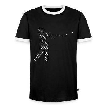 Golf Golfer - Men's Ringer Shirt - black/white - Front - AI Model Female 172 light (172cm) & AI Model Male 178 light (178cm)