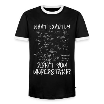 Mathématiques Mathématiques - T-shirt contrasté Homme - noir/blanc - Devant - AI Model Female 172 light (172cm) & AI Model Male 178 light (178cm)