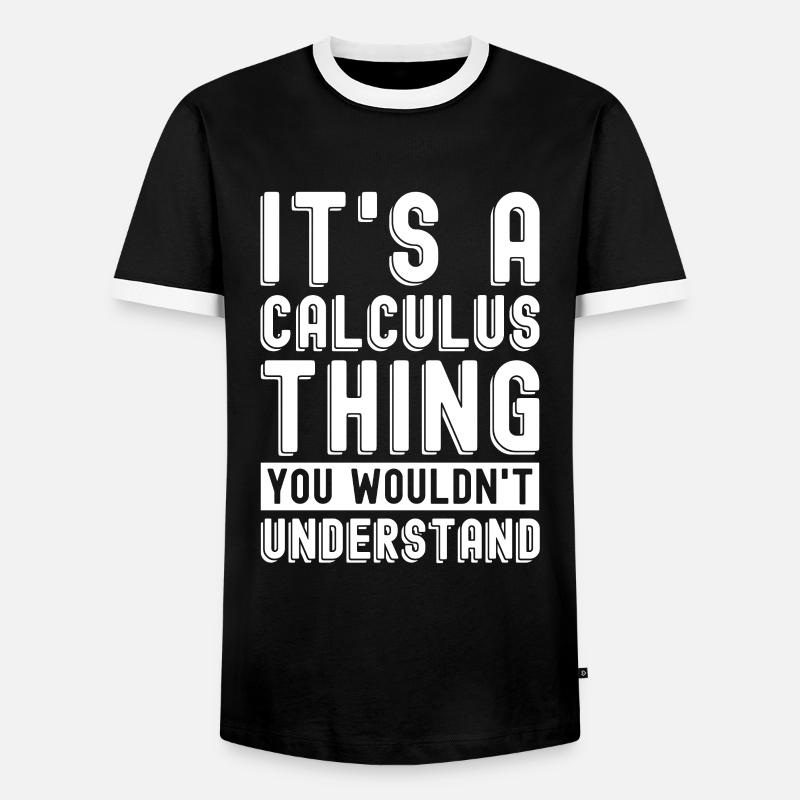Math Mathematics - Men's Ringer Shirt - black/white