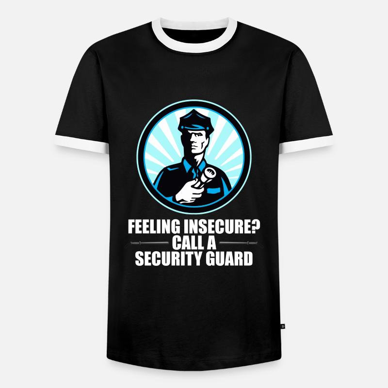 Security Security Guard Security Service - Men's Ringer Shirt - black/white