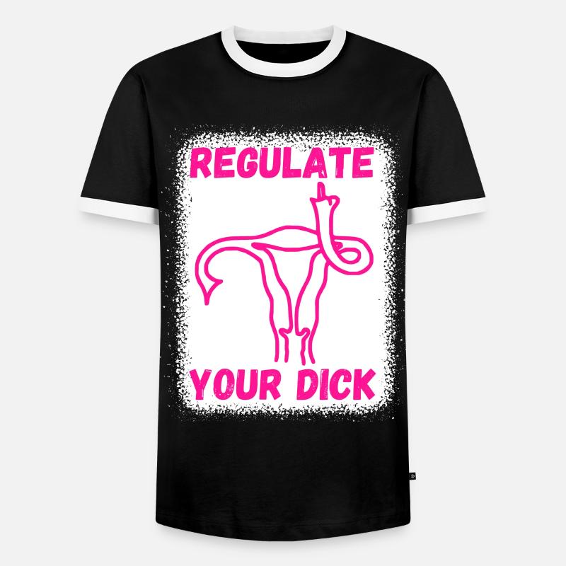 Regulate your dick - Men's Ringer Shirt - black/white