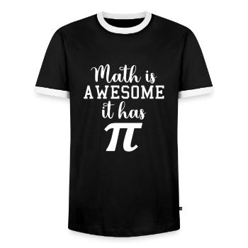 Étudiant professeur de mathématiques mathématicien - T-shirt contrasté Homme - noir/blanc - Devant - AI Model Female 172 light (172cm) & AI Model Male 178 light (178cm)