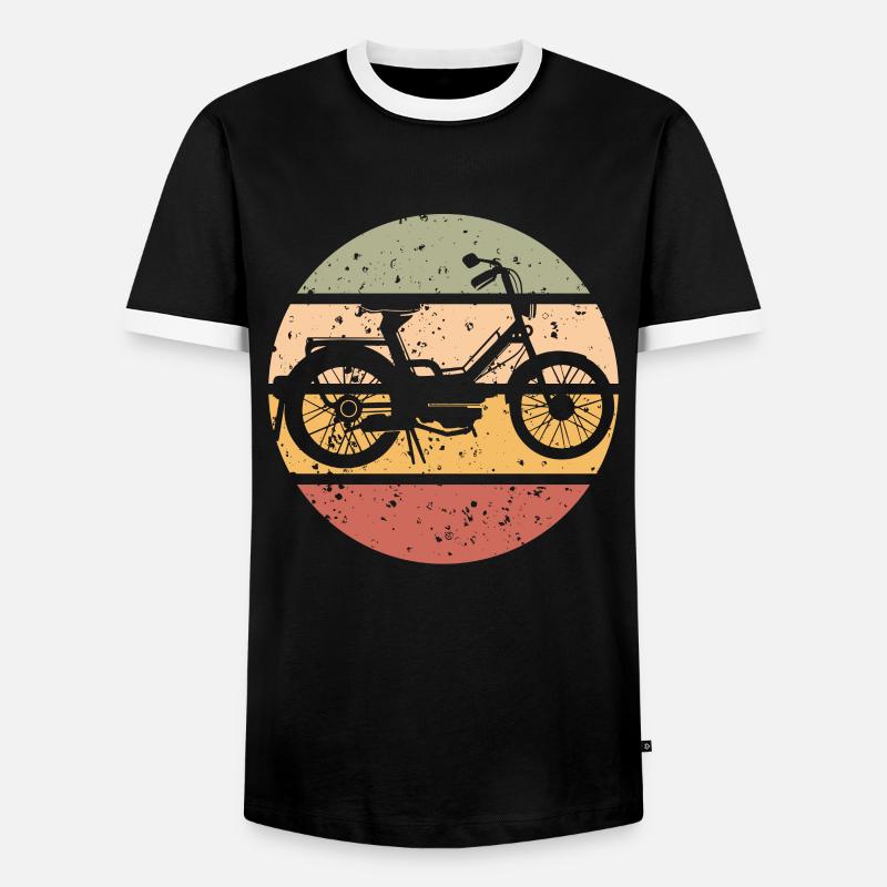 Mofa Moped Mofafahrer - Männer Kontrast-T-Shirt - Schwarz/Weiß