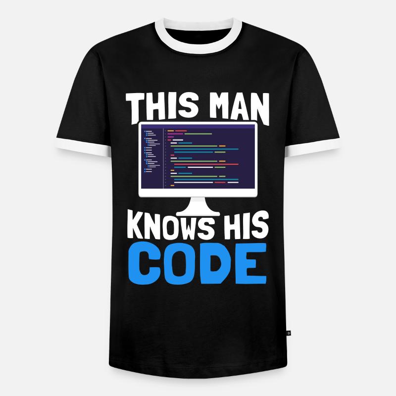 Programmer Coder Software Developer - Men's Ringer Shirt - black/white