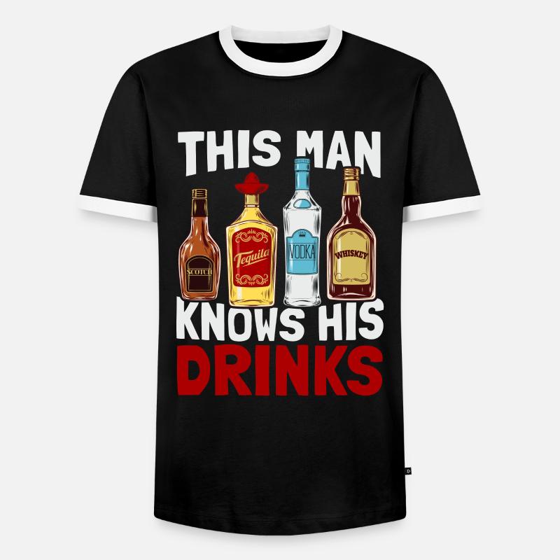 Bartender Bartender Barman Barmaid - Men's Ringer Shirt - black/white