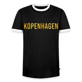 Copenhague - T-shirt contrasté Homme - noir/blanc - Devant - AI Model Female 172 light (172cm) & AI Model Male 178 light (178cm)