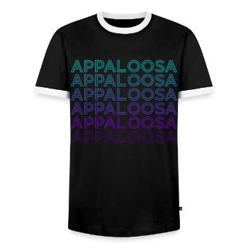 Appaloosa Pferd Retro - Männer Kontrast-T-Shirt - Schwarz/Weiß - Vorne - AI Model Female 172 light (172cm) & AI Model Male 178 light (178cm)