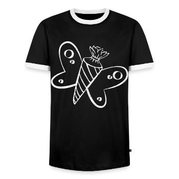 School bag School Enrolment Back to school - Men's Ringer Shirt - black/white - Front - AI Model Female 172 light (172cm) & AI Model Male 178 light (178cm)