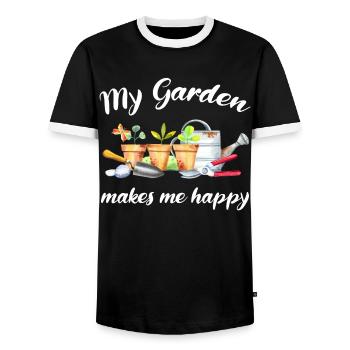 Garten Spruch Gärtner Hobbygärtner Geschenkidee - Männer Kontrast-T-Shirt - Schwarz/Weiß - Vorne - AI Model Female 172 light (172cm) & AI Model Male 178 light (178cm)