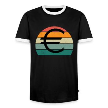 Europäische Union Kontinent Mitteleuropa Europa - Männer Kontrast-T-Shirt - Schwarz/Weiß - Vorne - AI Model Female 172 light (172cm) & AI Model Male 178 light (178cm)