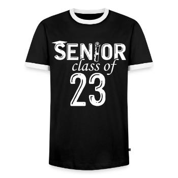 Senior Class of 2023 Funny Class of 2023 - Männer Kontrast-T-Shirt - Schwarz/Weiß - Vorne - AI Model Female 172 light (172cm) & AI Model Male 178 light (178cm)