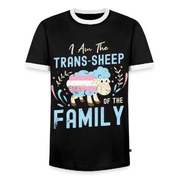 Transe Transgender Transsexuell Geschenk Queer - Männer Kontrast-T-Shirt - Schwarz/Weiß - Vorne - AI Model Female 172 light (172cm) & AI Model Male 178 light (178cm)