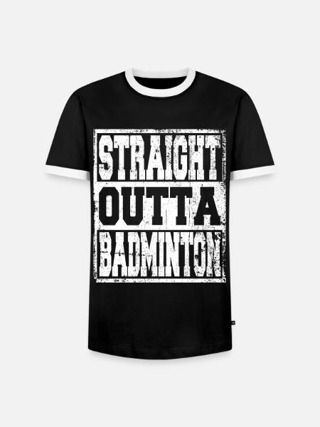 Badminton Spruch lustig - Männer Kontrast-T-Shirt - Schwarz/Weiß
