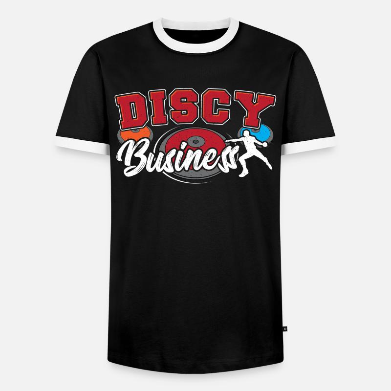 Diskus Leichtathletik Diskus Athlet Diskuswurf - Männer Kontrast-T-Shirt - Schwarz/Weiß