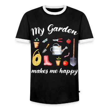Garten Spruch Gärtner Hobbygärtner Geschenkidee - Männer Kontrast-T-Shirt - Schwarz/Weiß - Vorne - AI Model Female 172 light (172cm) & AI Model Male 178 light (178cm)