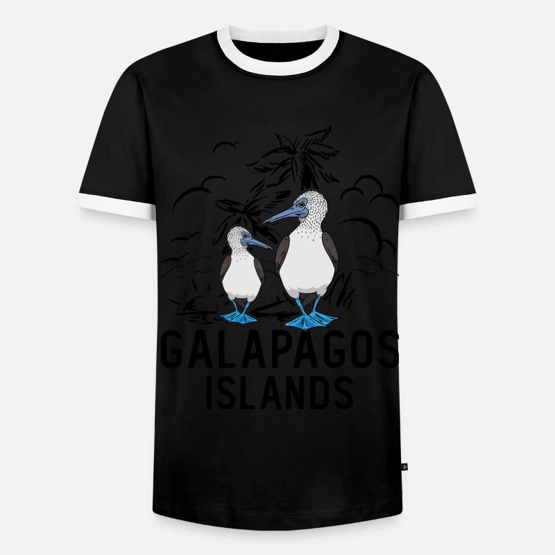 Gannets Seabirds Blue-footed - Men's Ringer Shirt - black/white
