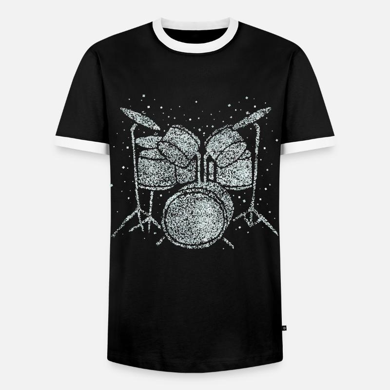Schlagzeug Schalgzeuger Drumming Drumset - Männer Kontrast-T-Shirt - Schwarz/Weiß