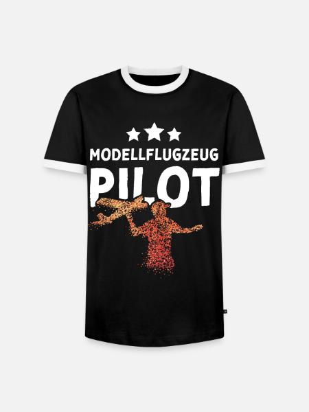 Modellflugzeug Pilot Modellfliegen - Männer Kontrast-T-Shirt - Schwarz/Weiß