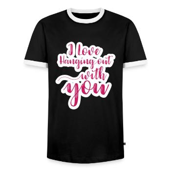 Paresse paresseux Fatigue lente, sommeil lent - T-shirt contrasté Homme - noir/blanc - Devant - AI Model Female 172 light (172cm) & AI Model Male 178 light (178cm)