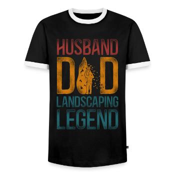 Landscaper Landscaping Landscape - Männer Kontrast-T-Shirt - Schwarz/Weiß - Vorne - AI Model Female 172 light (172cm) & AI Model Male 178 light (178cm)