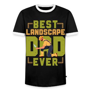 Landscaper Landscaping Landscape - Männer Kontrast-T-Shirt - Schwarz/Weiß - Vorne - AI Model Female 172 light (172cm) & AI Model Male 178 light (178cm)