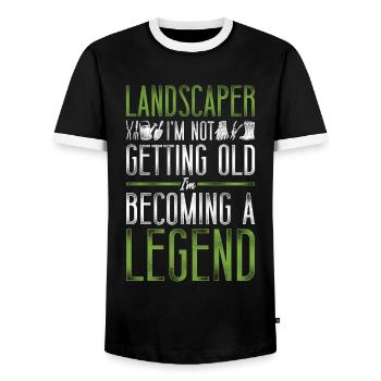 Landscaper Landscaping Landscape - Männer Kontrast-T-Shirt - Schwarz/Weiß - Vorne - AI Model Female 172 light (172cm) & AI Model Male 178 light (178cm)