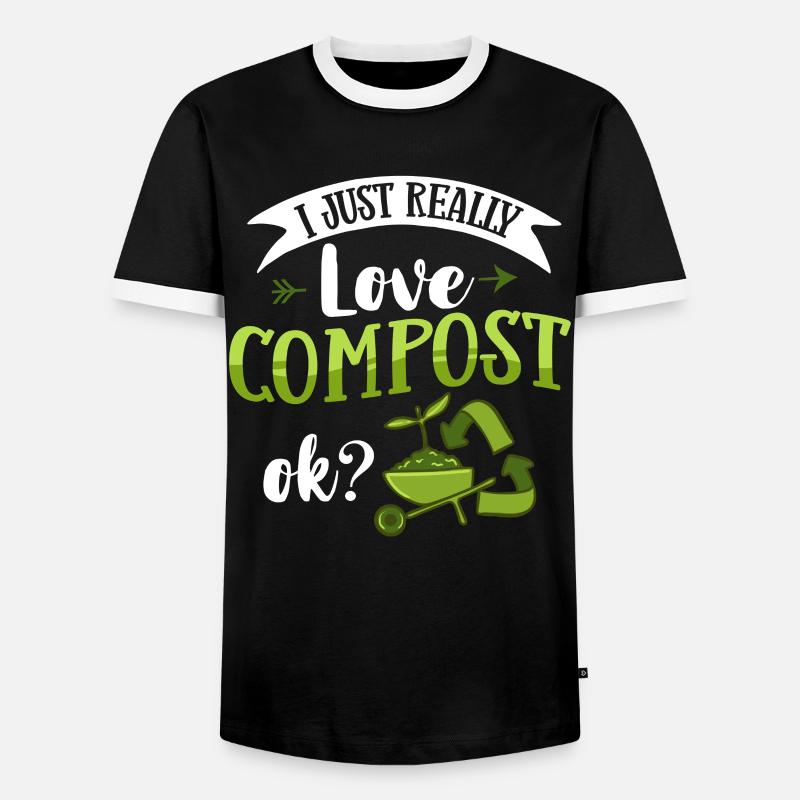Kompostierung Kompost Wurm Abfall - Männer Kontrast-T-Shirt - Schwarz/Weiß