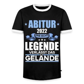 Abitur Gymnasium Damen und Herren Abi 2022 - Männer Kontrast-T-Shirt - Schwarz/Weiß - Vorne - AI Model Female 172 light (172cm) & AI Model Male 178 light (178cm)