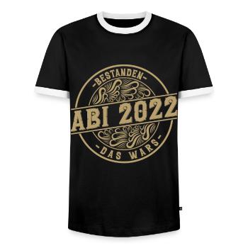 Abitur Gymnasium Damen und Herren Abi 2022 - Männer Kontrast-T-Shirt - Schwarz/Weiß - Vorne - AI Model Female 172 light (172cm) & AI Model Male 178 light (178cm)