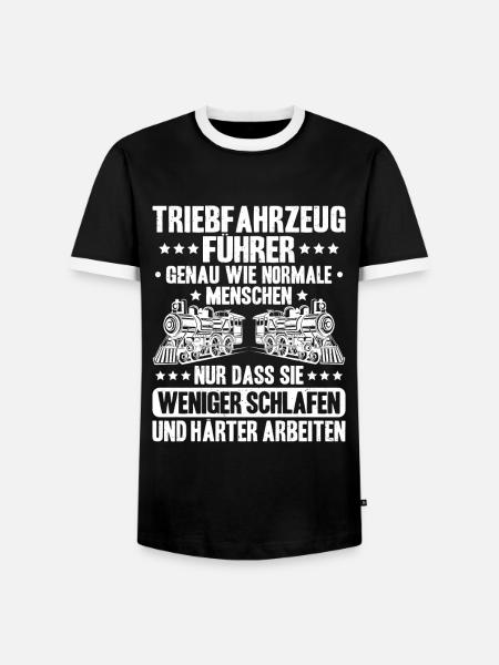 Triebfahrzeugführer Lokführer Train Driver - Männer Kontrast-T-Shirt - Schwarz/Weiß