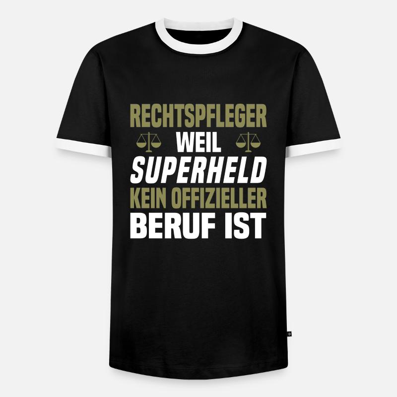 Rechtsanwaltsfachangestellter Rechtspfleger - Männer Kontrast-T-Shirt - Schwarz/Weiß