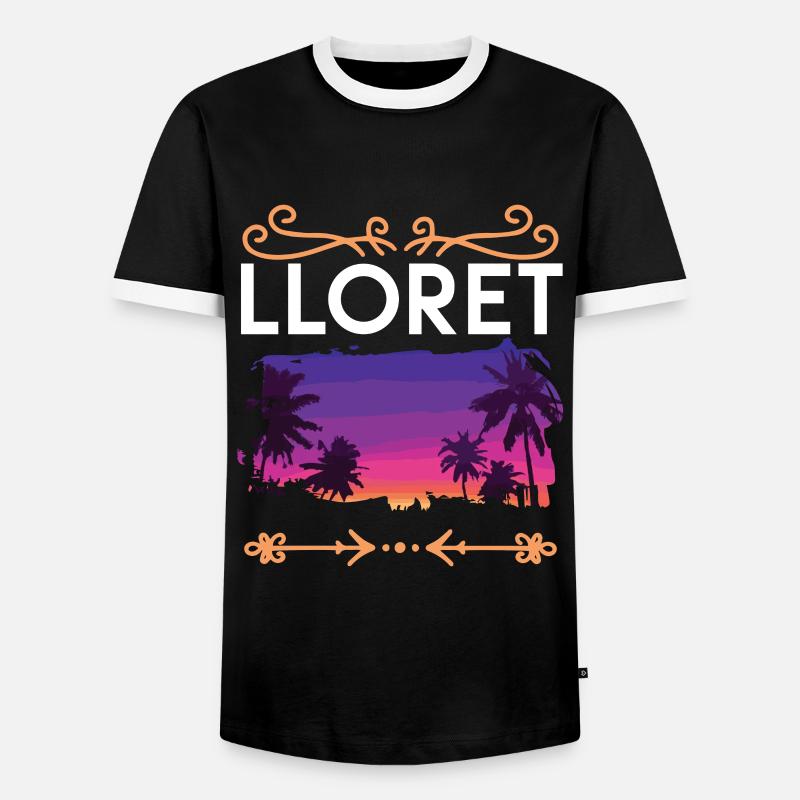 Lloret De Mar - Männer Kontrast-T-Shirt - Schwarz/Weiß