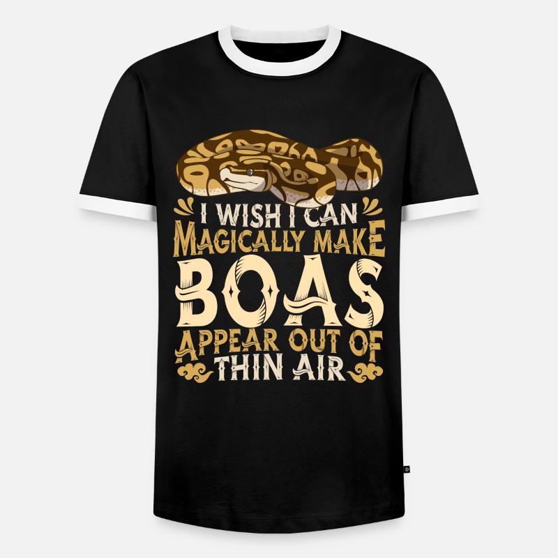 Boa Constrictor Snake - Men's Ringer Shirt - black/white
