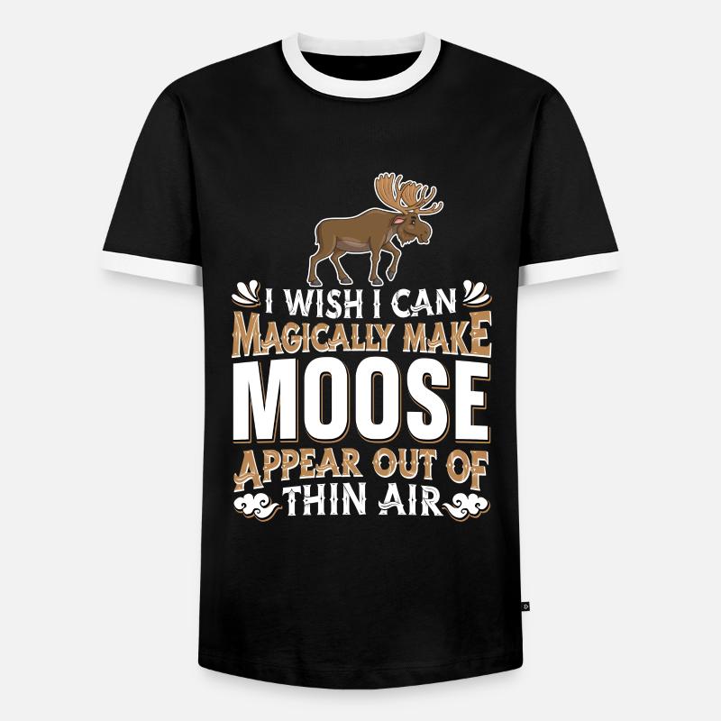 Elk - Men's Ringer Shirt - black/white