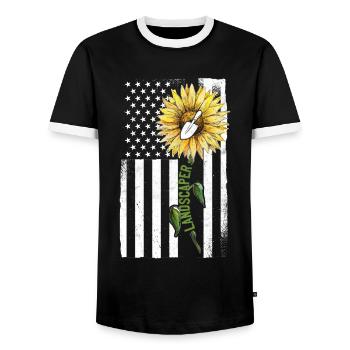 Landscaper Landscape Architect Usa - Männer Kontrast-T-Shirt - Schwarz/Weiß - Vorne - AI Model Female 172 light (172cm) & AI Model Male 178 light (178cm)